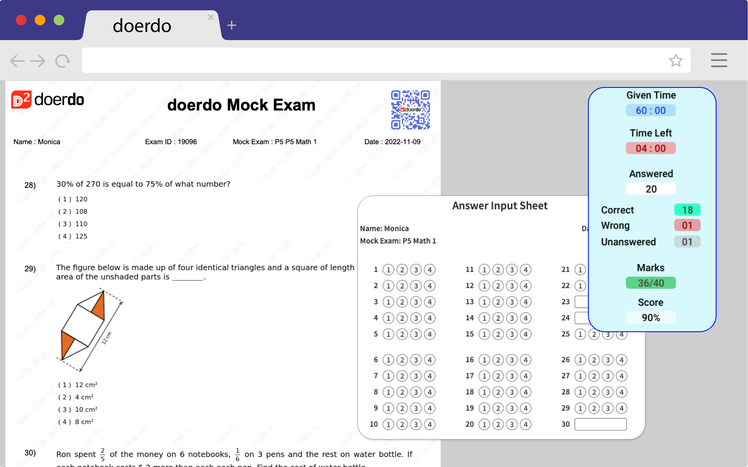 doerdo P5 Primary 5 Mock Exam