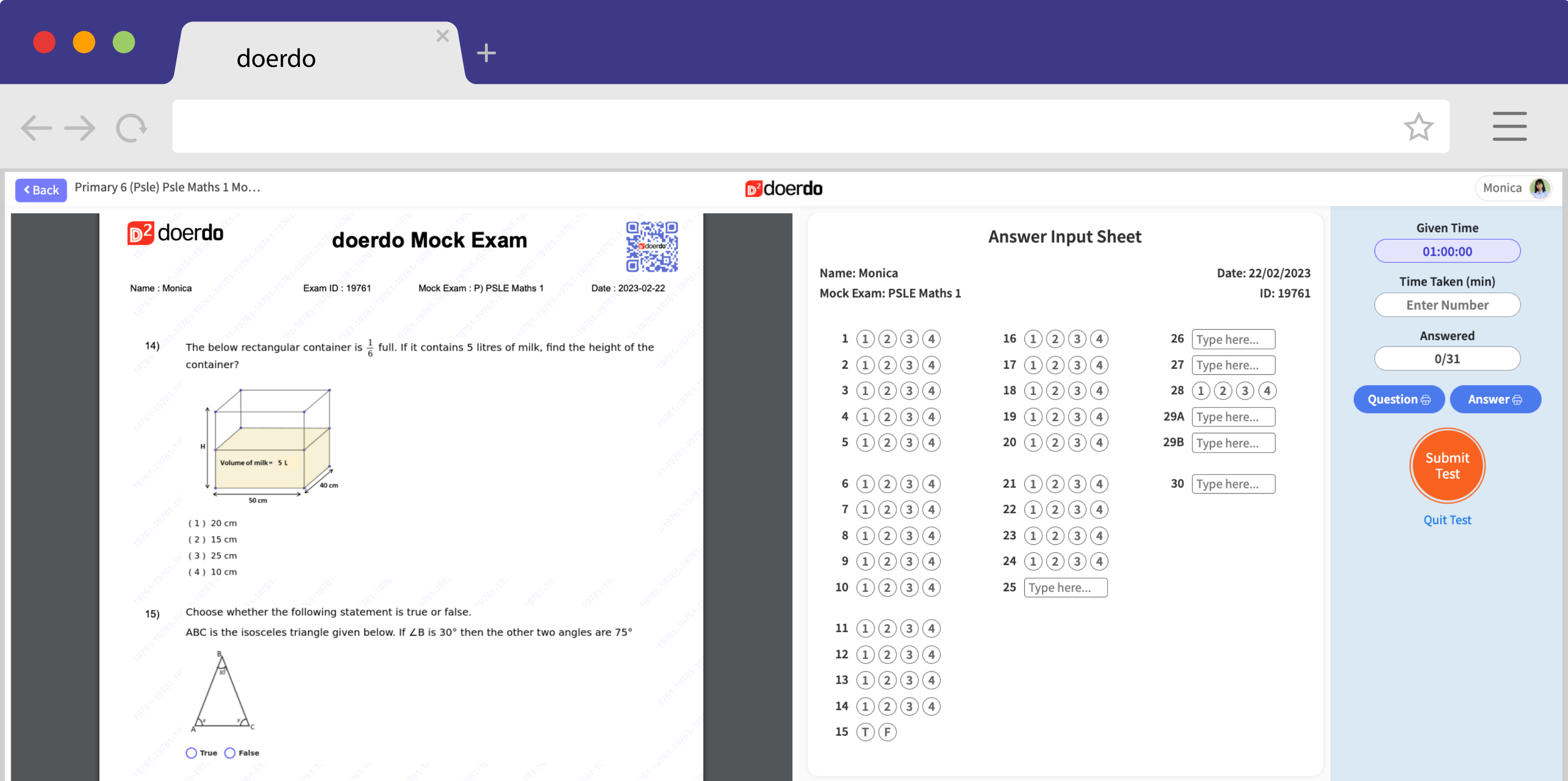 doerdo P6 Mock Exam doerdo P6 PSLE Exam
